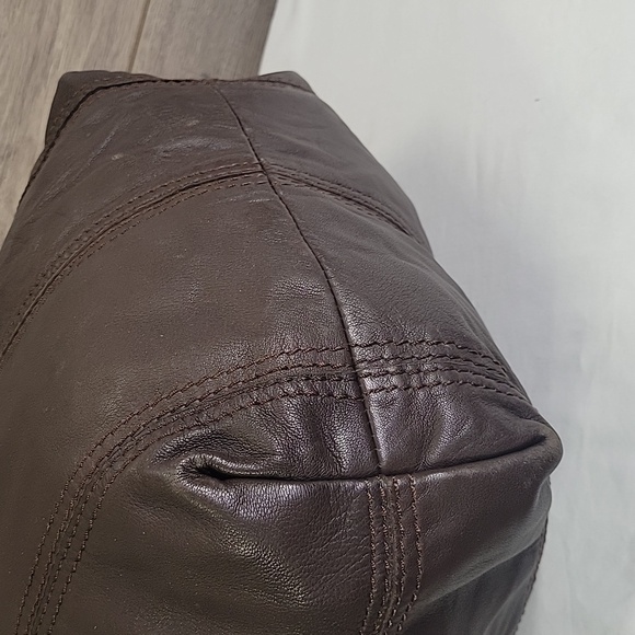 Lucky Brand Brown Leather Crossbody Bucket Shoulder Bag - Picture 5 of 11